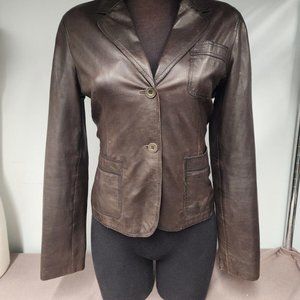 33. Kenneth Cole Reaction Womens Leather Coat
